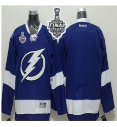 Tampa Bay Lightning Blank Blue 2015 Stanley Cup Stitched NHL Jersey