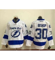 nhl jerseys tampa bay lightning #30 bishop white
