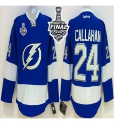 Tampa Bay Lightning #24 Ryan Callahan Royal Blue 2015 Stanley Cup Stitched Youth NHL Jersey
