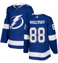 Youth Adidas Tampa Bay Lightning 88 Andrei Vasilevskiy Authentic Royal Blue Home NHL Jersey 