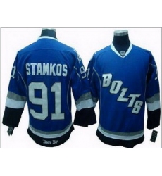 Youth Tampa Bay Lightning #91 Steven Stamkos jerseys blue BOLTS