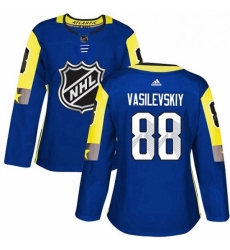Womens Adidas Tampa Bay Lightning 88 Andrei Vasilevskiy Authentic Royal Blue 2018 All Star Atlantic Division NHL Jersey 