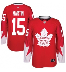 Maple Leafs #15 Matt Martin Red Alternate Stitched NHL Jersey