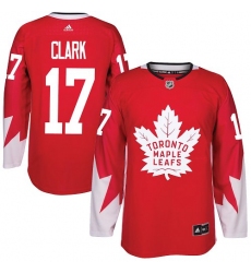 Maple Leafs #17 Wendel Clark Red Alternate Stitched NHL Jersey