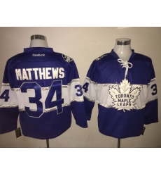 Maple Leafs 34 Auston Matthews Blue 2017 Centennial Classic Reebok Jersey