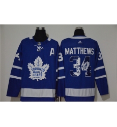 Maple Leafs 34 Auston Matthews Blue Adidas Fashion Jersey