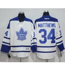 Maple Leafs #34 Auston Matthews White Third Stitched NHL Jersey