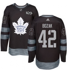 Maple Leafs #42 Tyler Bozak Black 1917 2017 100th Anniversary Stitched NHL Jersey