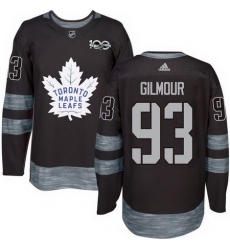 Maple Leafs #93 Doug Gilmour Black 1917 2017 100th Anniversary Stitched NHL Jersey