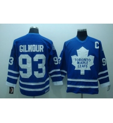 Maple Leafs #93 Doug Gilmour Stitched Blue CCM Throwback NHL Jersey