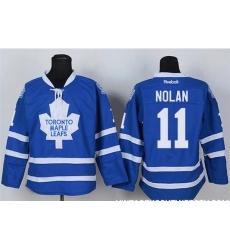 Men Toronto Maple Leafs 11 Owen Nolan Reebok Blue Stitched NHL Jersey