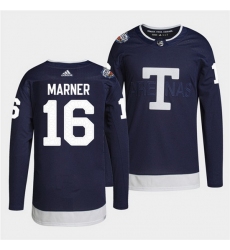 Men Toronto Maple Leafs 16 Mitchell Marner 2022 Heritage Classic Navy Stitched jersey