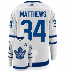 Men Toronto Maple Leafs 34 Auston Matthews White Stitched Jersey