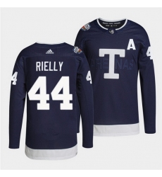 Men Toronto Maple Leafs 44 Morgan Rielly 2022 Heritage Classic Navy Stitched jersey