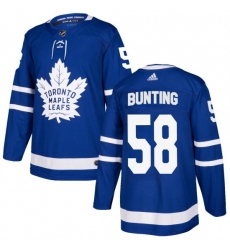 Men Toronto Maple Leafs 58 Michael Bunting Blue Stitched Jersey