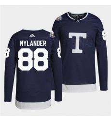 Men Toronto Maple Leafs 88 William Nylander 2022 Heritage Classic Navy Stitched jersey