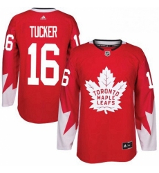 Mens Adidas Toronto Maple Leafs 16 Darcy Tucker Authentic Red Alternate NHL Jersey 