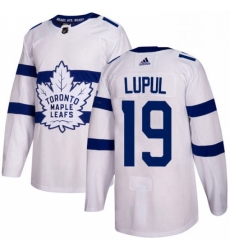 Mens Adidas Toronto Maple Leafs 19 Joffrey Lupul Authentic White 2018 Stadium Series NHL Jersey 