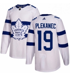 Mens Adidas Toronto Maple Leafs 19 Tomas Plekanec Authentic White 2018 Stadium Series NHL Jerse