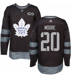Mens Adidas Toronto Maple Leafs 20 Dominic Moore Authentic Black 1917 2017 100th Anniversary NHL Jersey 