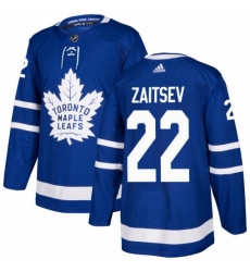 Mens Adidas Toronto Maple Leafs 22 Nikita Zaitsev Authentic Royal Blue Home NHL Jersey 