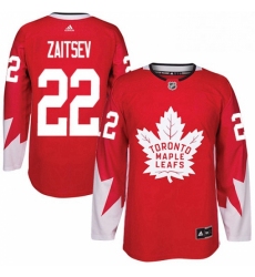 Mens Adidas Toronto Maple Leafs 22 Nikita Zaitsev Premier Red Alternate NHL Jersey 