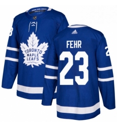 Mens Adidas Toronto Maple Leafs 23 Eric Fehr Premier Royal Blue Home NHL Jersey 