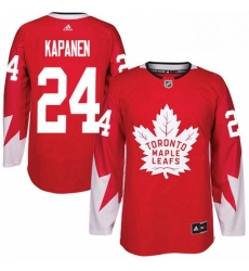 Mens Adidas Toronto Maple Leafs 24 Kasperi Kapanen Authentic Red Alternate NHL Jersey 