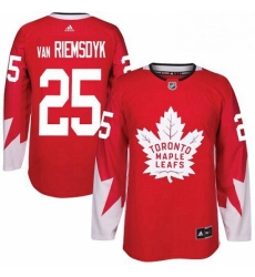 Mens Adidas Toronto Maple Leafs 25 James Van Riemsdyk Authentic Red Alternate NHL Jersey 