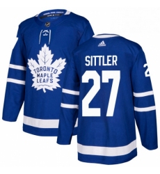 Mens Adidas Toronto Maple Leafs 27 Darryl Sittler Authentic Royal Blue Home NHL Jersey 