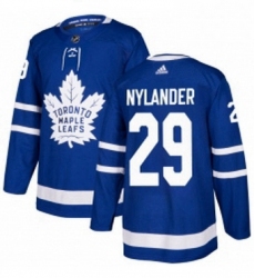 Mens Adidas Toronto Maple Leafs 29 William Nylander Authentic Royal Blue Home NHL Jersey 