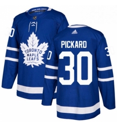 Mens Adidas Toronto Maple Leafs 30 Calvin Pickard Authentic Royal Blue Home NHL Jersey 