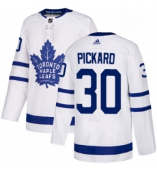 Mens Adidas Toronto Maple Leafs 30 Calvin Pickard Authentic White Away NHL Jersey 