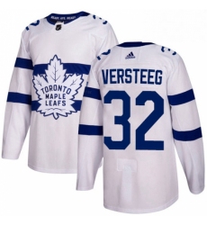 Mens Adidas Toronto Maple Leafs 32 Kris Versteeg Authentic White 2018 Stadium Series NHL Jersey 