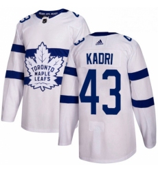 Mens Adidas Toronto Maple Leafs 43 Nazem Kadri Authentic White 2018 Stadium Series NHL Jersey 