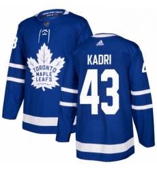 Mens Adidas Toronto Maple Leafs 43 Nazem Kadri Premier Royal Blue Home NHL Jersey 