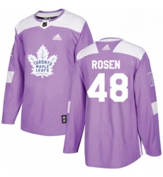 Mens Adidas Toronto Maple Leafs 48 Calle Rosen Authentic Purple Fights Cancer Practice NHL Jersey 
