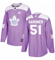 Mens Adidas Toronto Maple Leafs 51 Jake Gardiner Authentic Purple Fights Cancer Practice NHL Jersey 