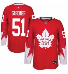 Mens Adidas Toronto Maple Leafs 51 Jake Gardiner Authentic Red Alternate NHL Jersey 