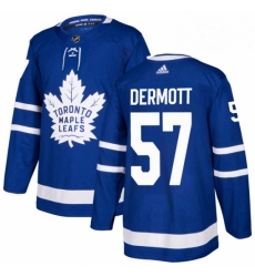 Mens Adidas Toronto Maple Leafs 57 Travis Dermott Authentic Royal Blue Home NHL Jersey 