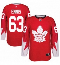 Mens Adidas Toronto Maple Leafs 63 Tyler Ennis Authentic Red Alternate NHL Jersey 