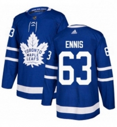 Mens Adidas Toronto Maple Leafs 63 Tyler Ennis Authentic Royal Blue Home NHL Jersey 