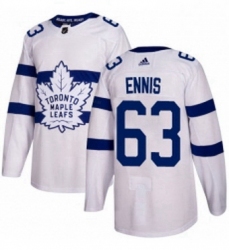 Mens Adidas Toronto Maple Leafs 63 Tyler Ennis Authentic White 2018 Stadium Series NHL Jersey 