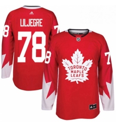Mens Adidas Toronto Maple Leafs 78 Timothy Liljegren Authentic Red Alternate NHL Jersey 