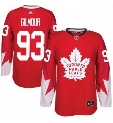 Mens Adidas Toronto Maple Leafs 93 Doug Gilmour Premier Red Alternate NHL Jersey 