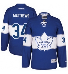 Mens Toronto Maple Leafs Auston Matthews Reebok Blue 2017 Centennial Classic Premier Player Jersey