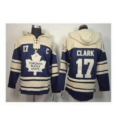 NHL Jerseys Toronto Maple Leafs #17 Clark blue-cream[pullover hooded sweatshirt][patch C]