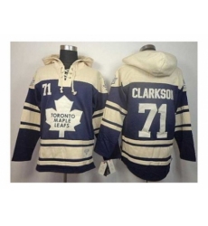 NHL Jerseys Toronto Maple Leafs #71 Clarkson blue-cream[pullover hooded sweatshirt]