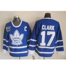 NHL Toronto Maple Leafs #17 Wendel Clark blue Jerseys[m&n 75th]