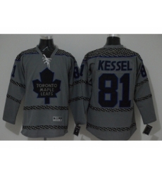 NHL Toronto Maple Leafs #81 Phil Kessel Charcoal Cross Check Fashion jerseys
